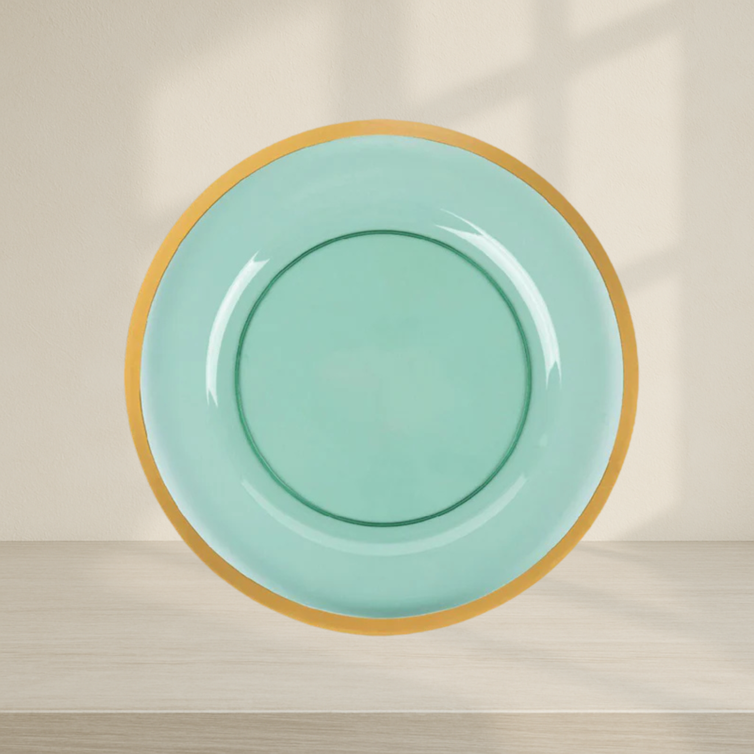 Chargers Green With Gold Rim - 8 Count
