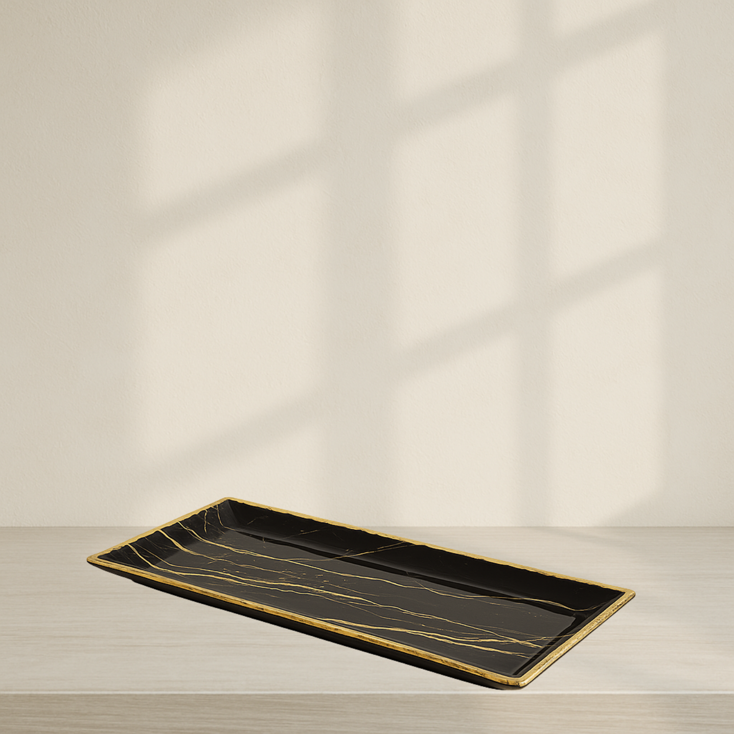 Gold & Black Marble Tray