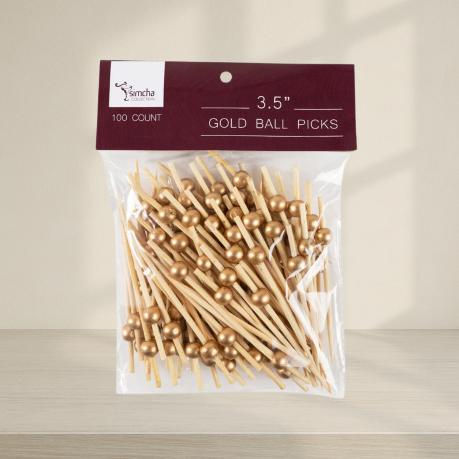 Bamboo Gold Ball Picks