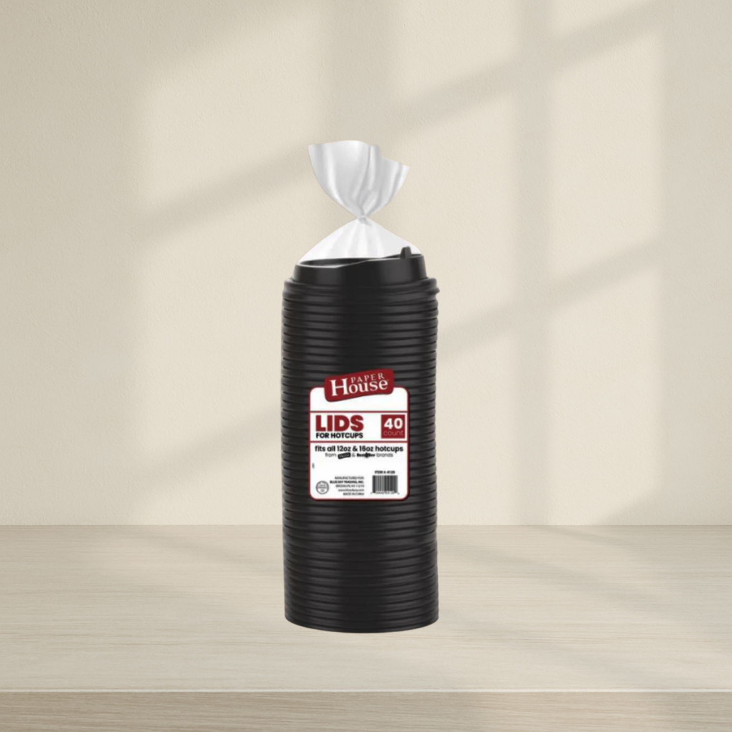Lids for Hot Cups Black - 40 Count