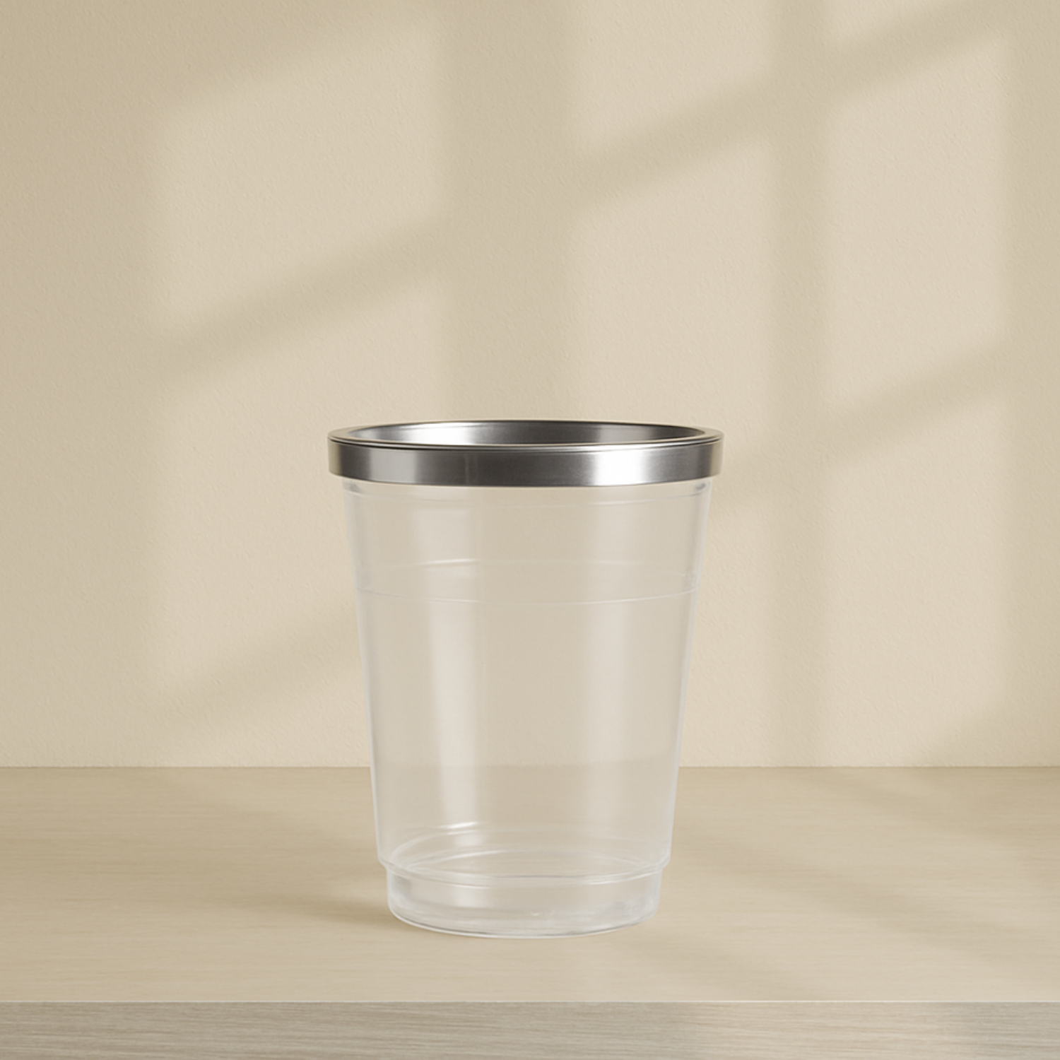 10oz Silver Rim Plastic Tumblers - 16 count