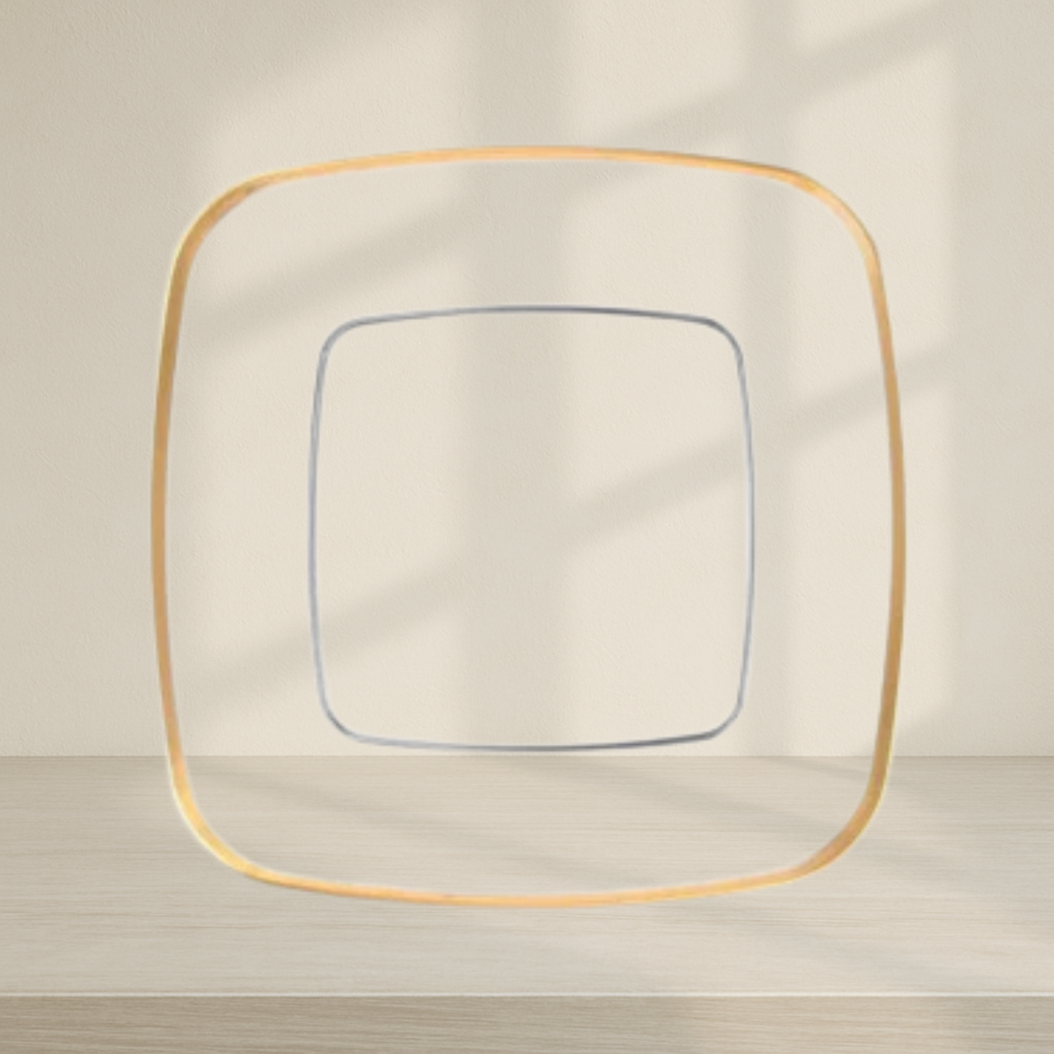 Clear/Gold Rim Square Plastic Plates
