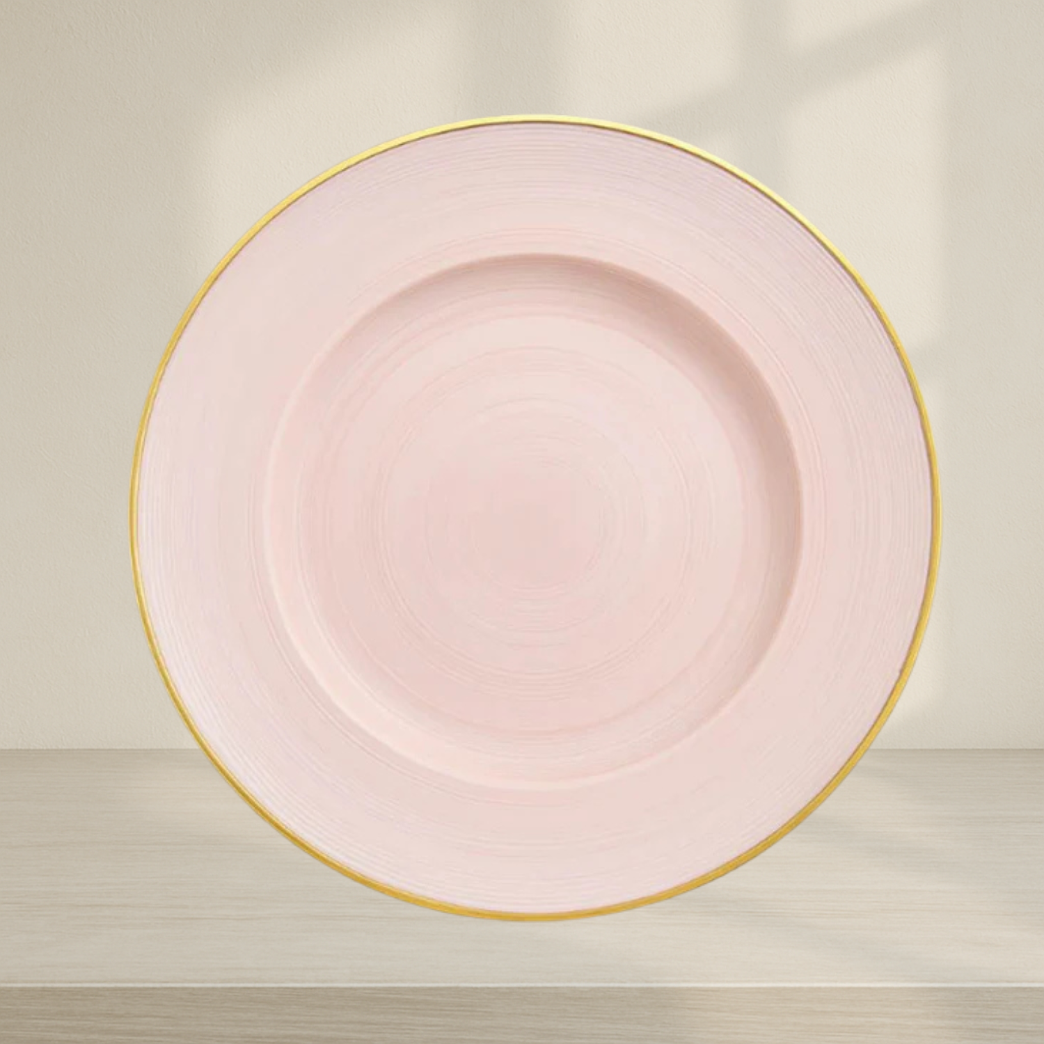 Crystal Design Pink Transparent with Gold Rim