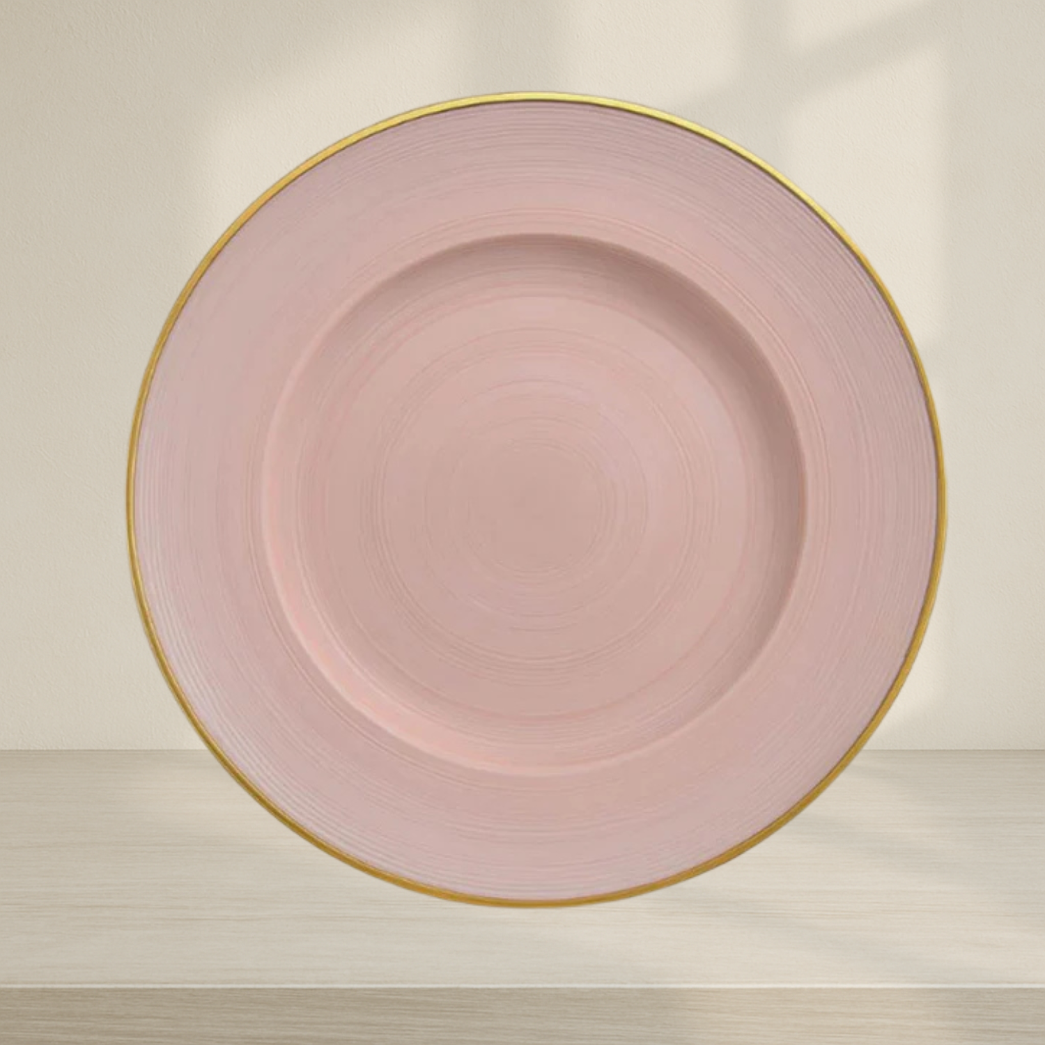 Crystal Design Rose Transparent with Gold Rim