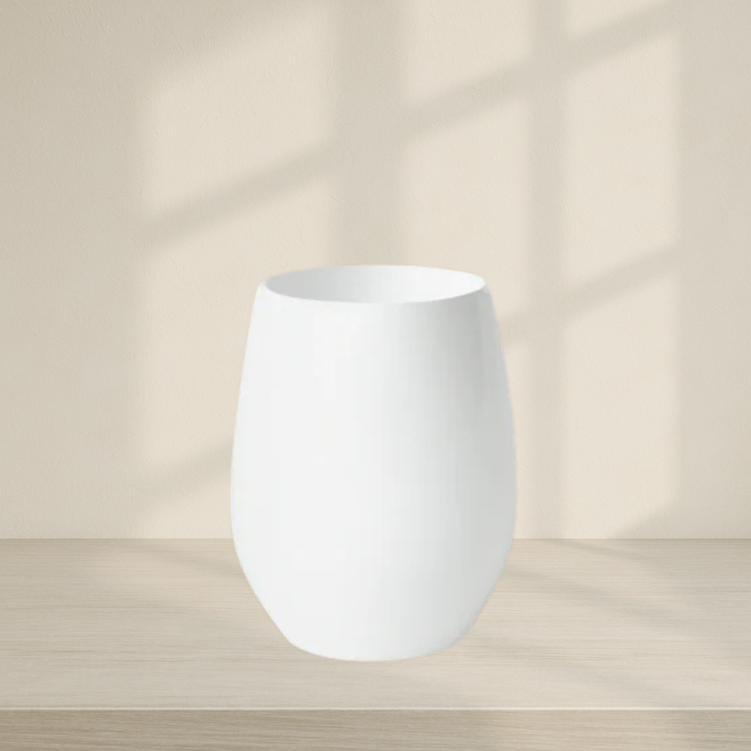 Stemless Goblets 12 oz White - 6 Count
