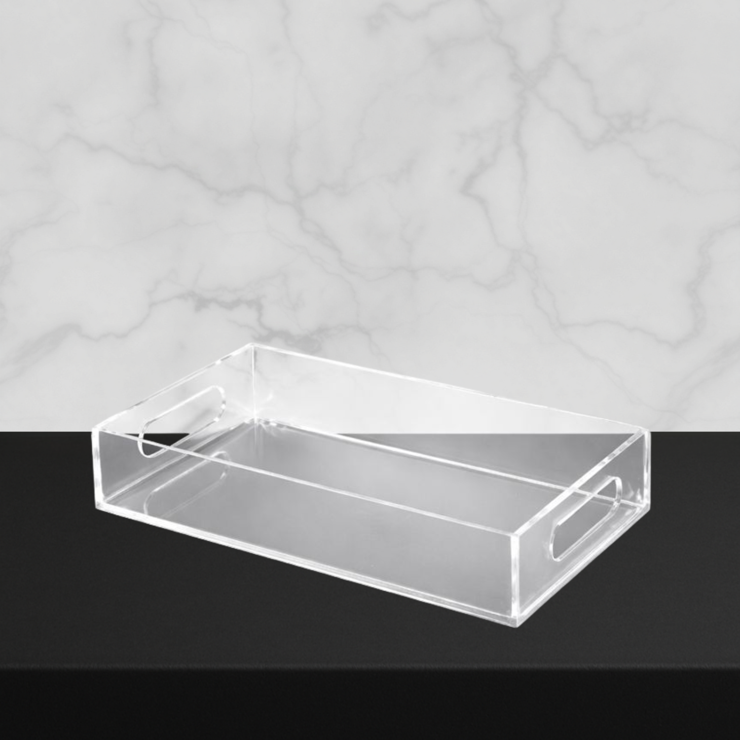 Small Lucite Clear Makeup Tray