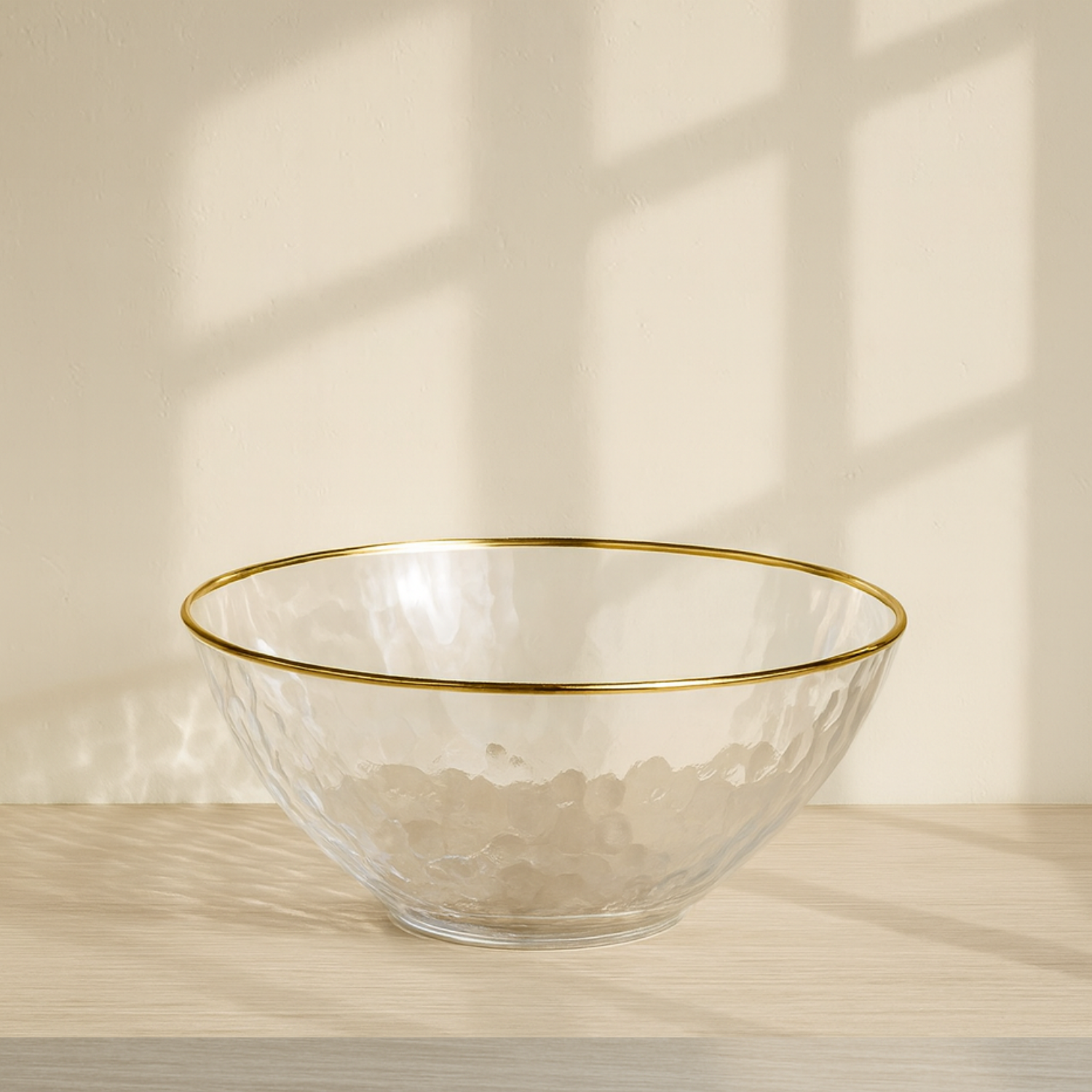 Clear/Gold Rim 12oz Soup Bowls