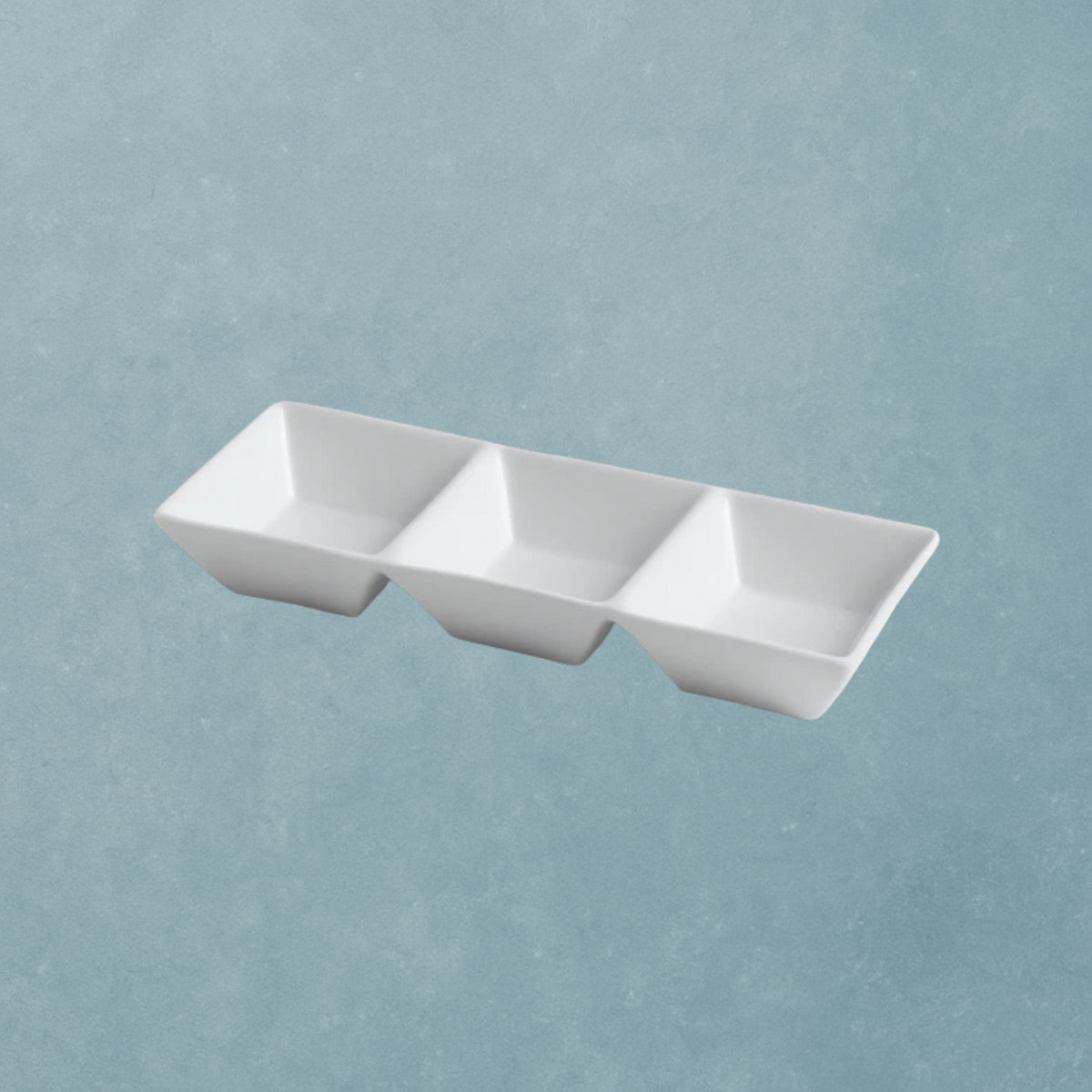 White 3 Section Ceramic Dish