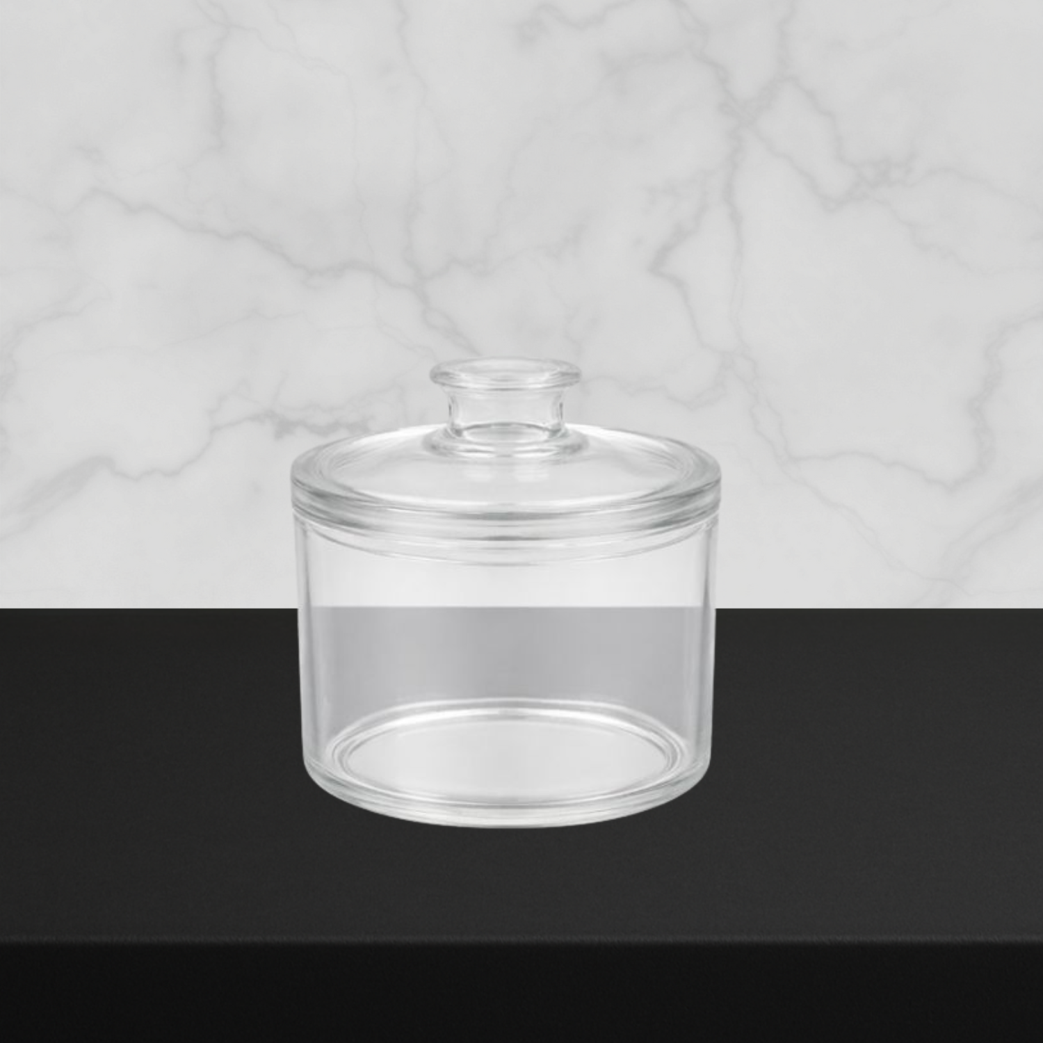 Round Lucite Container with Lid