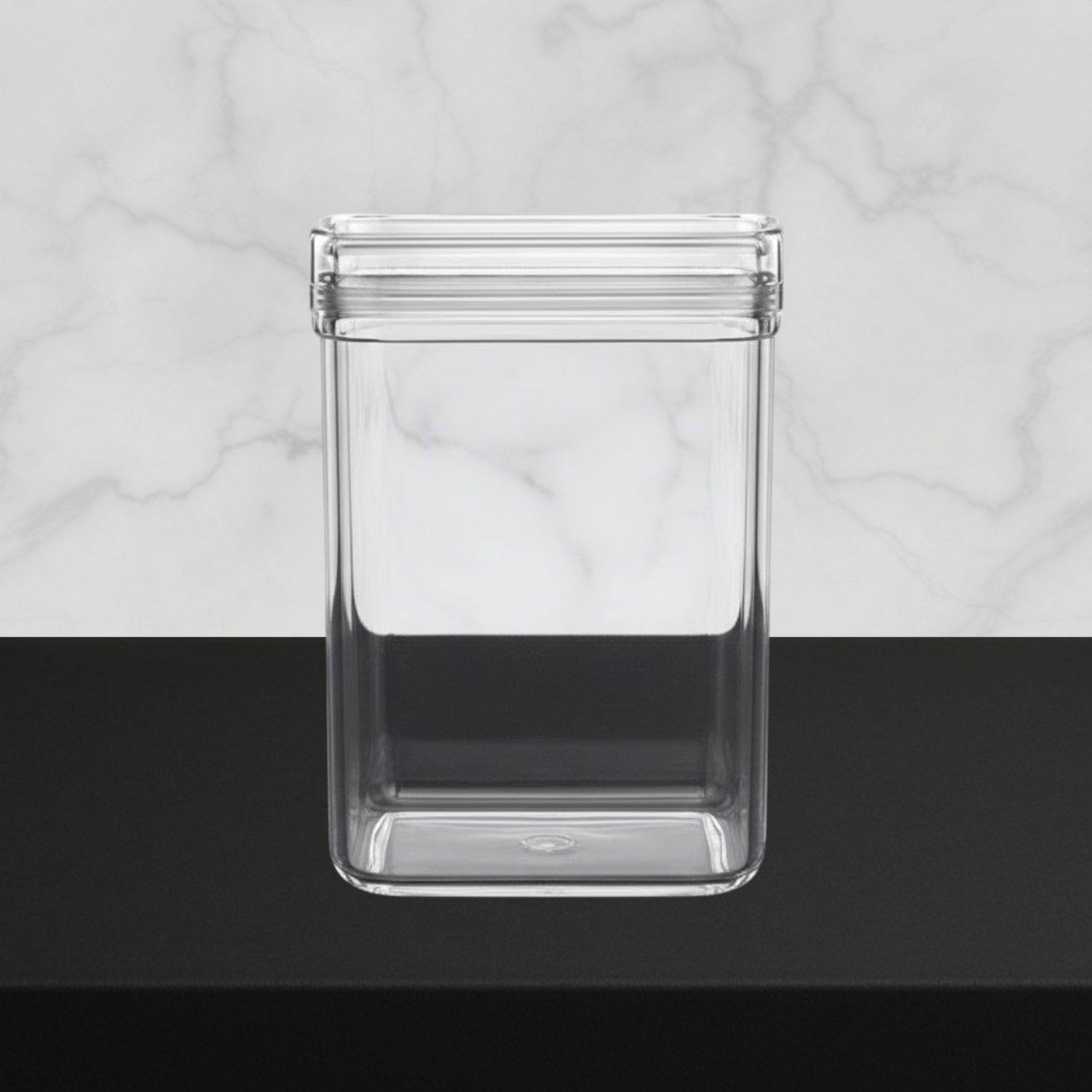Square Lucite Jars with Lids