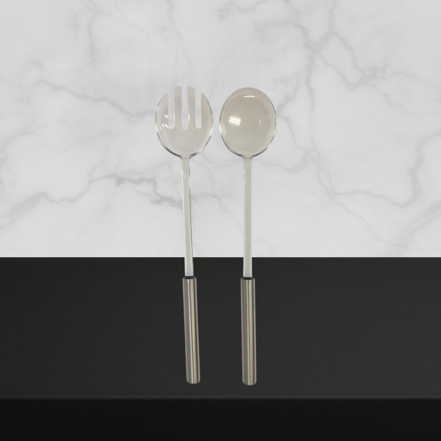 Lucite Clear/Silver Serving Set - The Closeout Connection