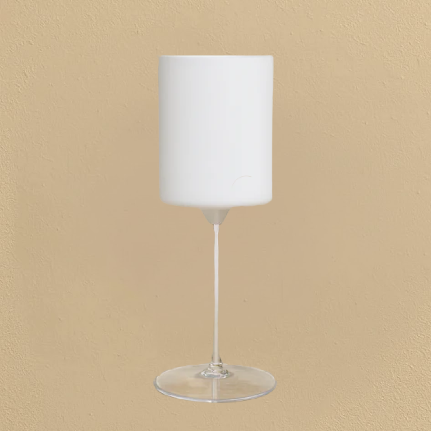 Two Tone Wine Glass White/Clear - 5 Count