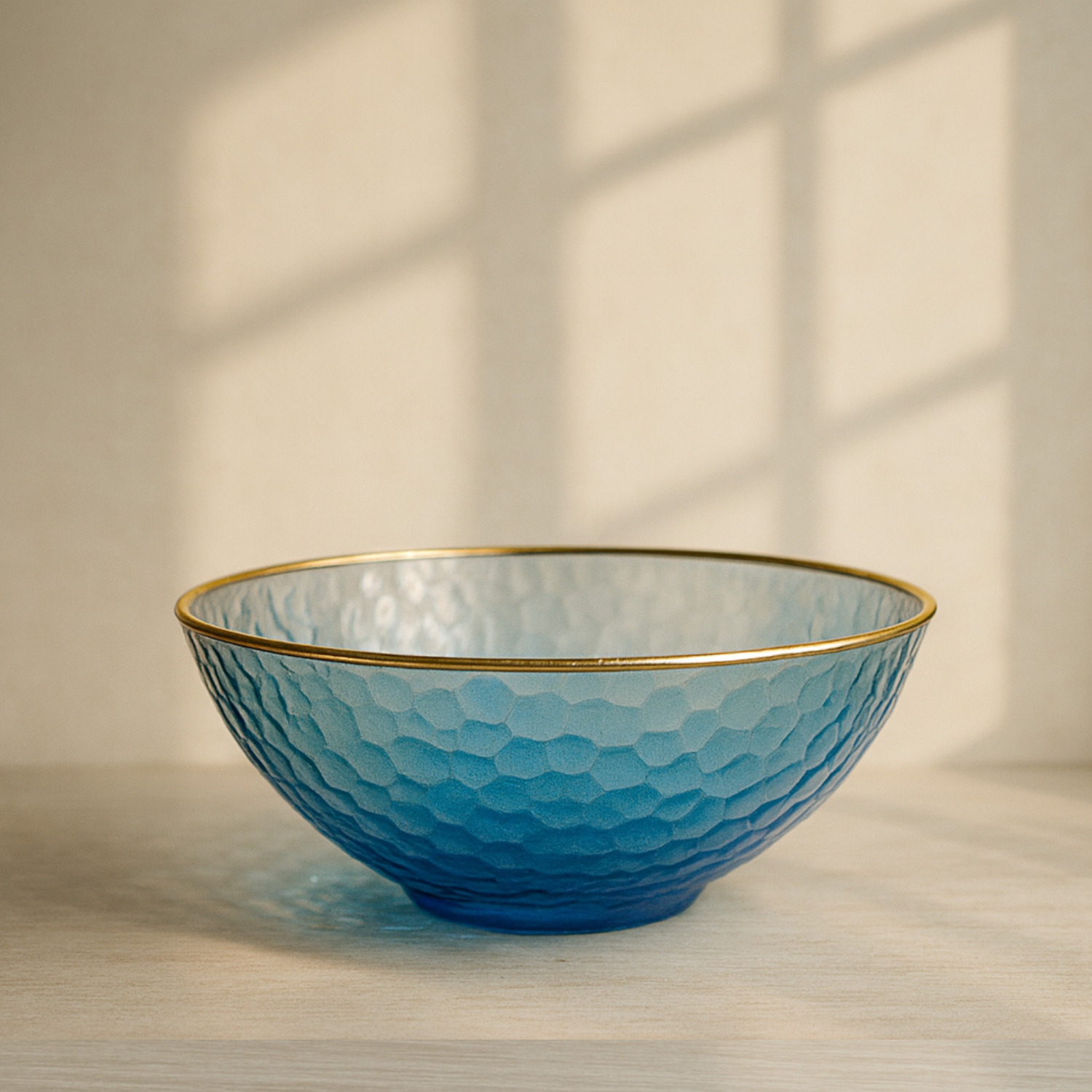 Blue/Gold Rim Soup Bowls