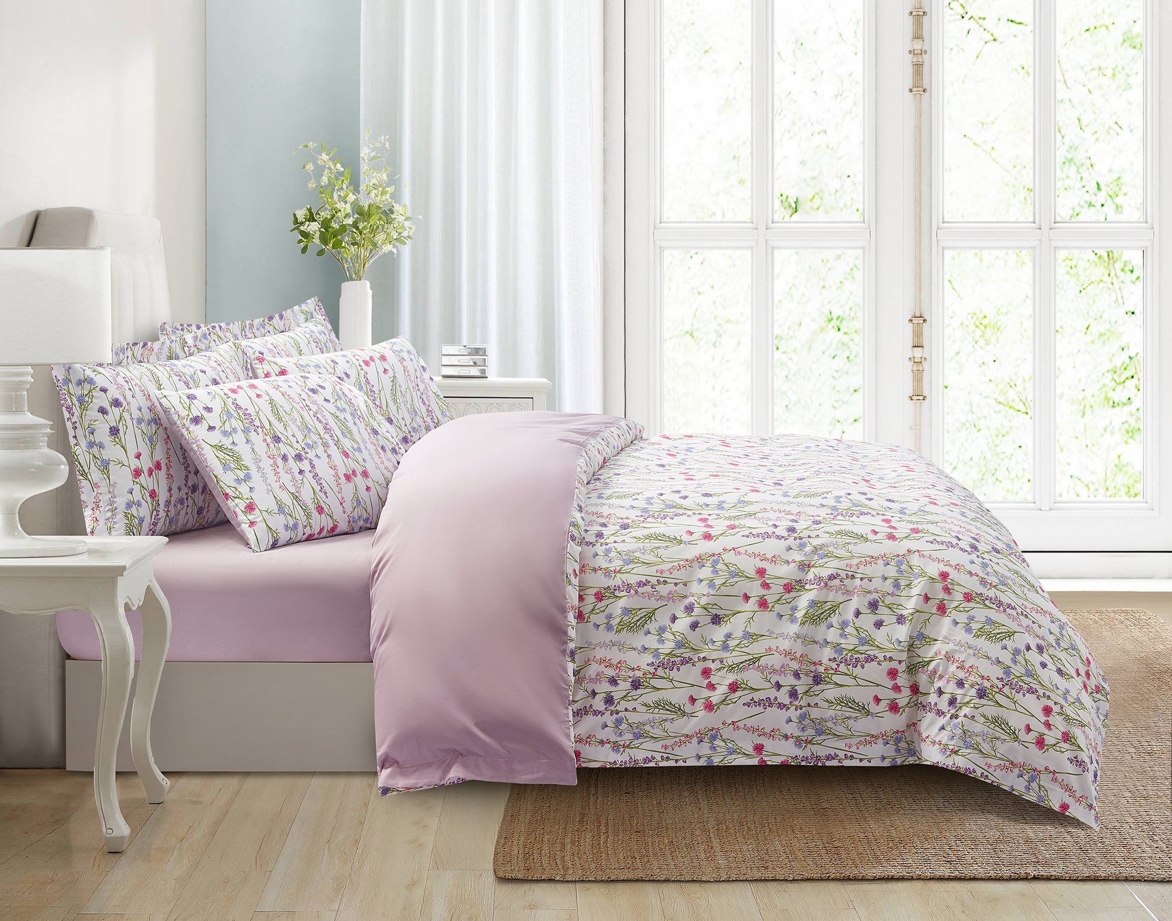 Violet Field 8 Piece Bedding Set side view