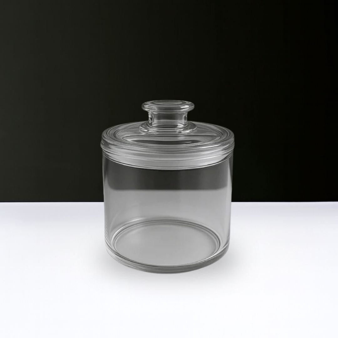 Round Lucite Container with Lid