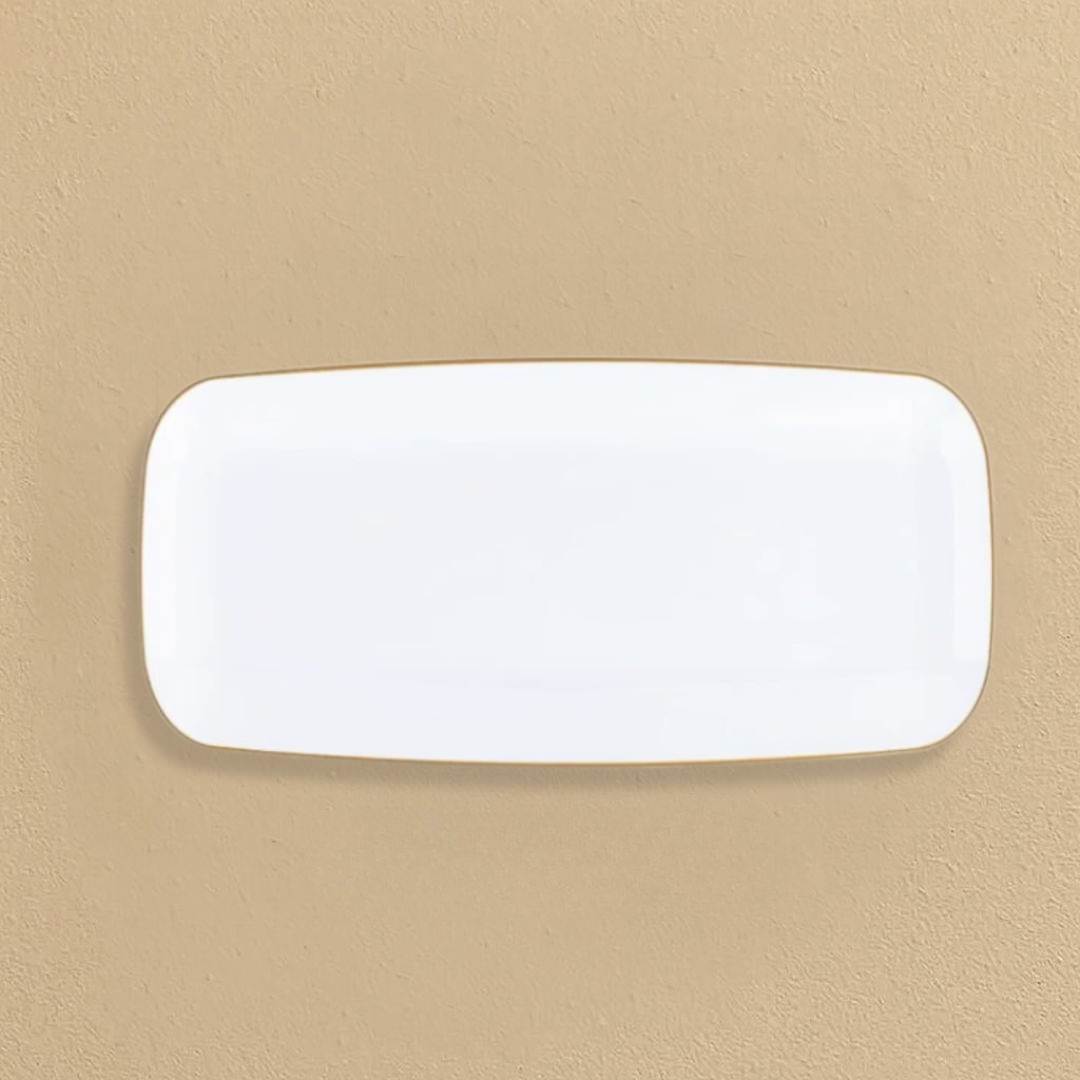 Organic Clear and Gold Rim Tray - 2 ct