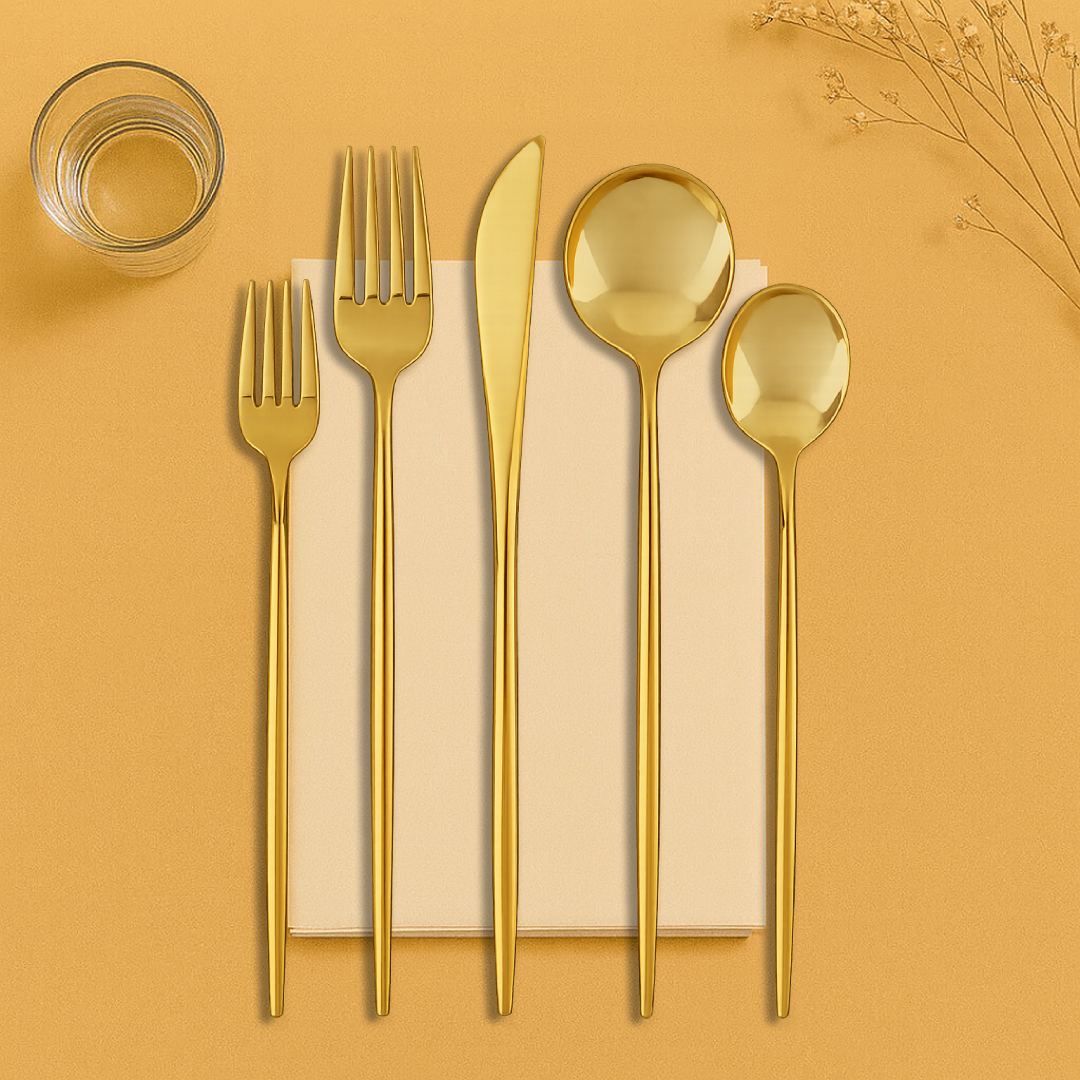 Novelty Gold Flatware - 32 Count