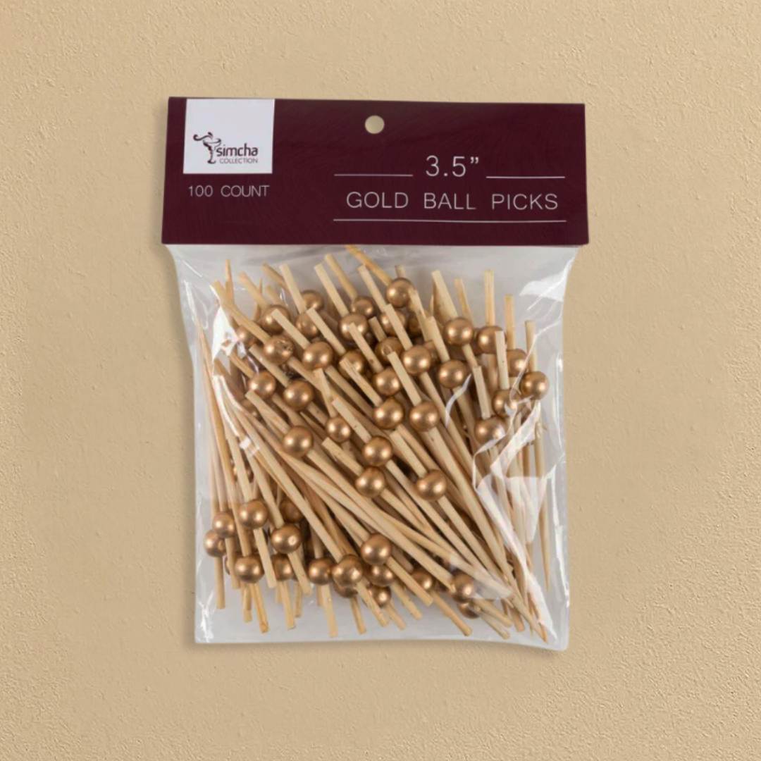 Bamboo Gold Ball Picks
