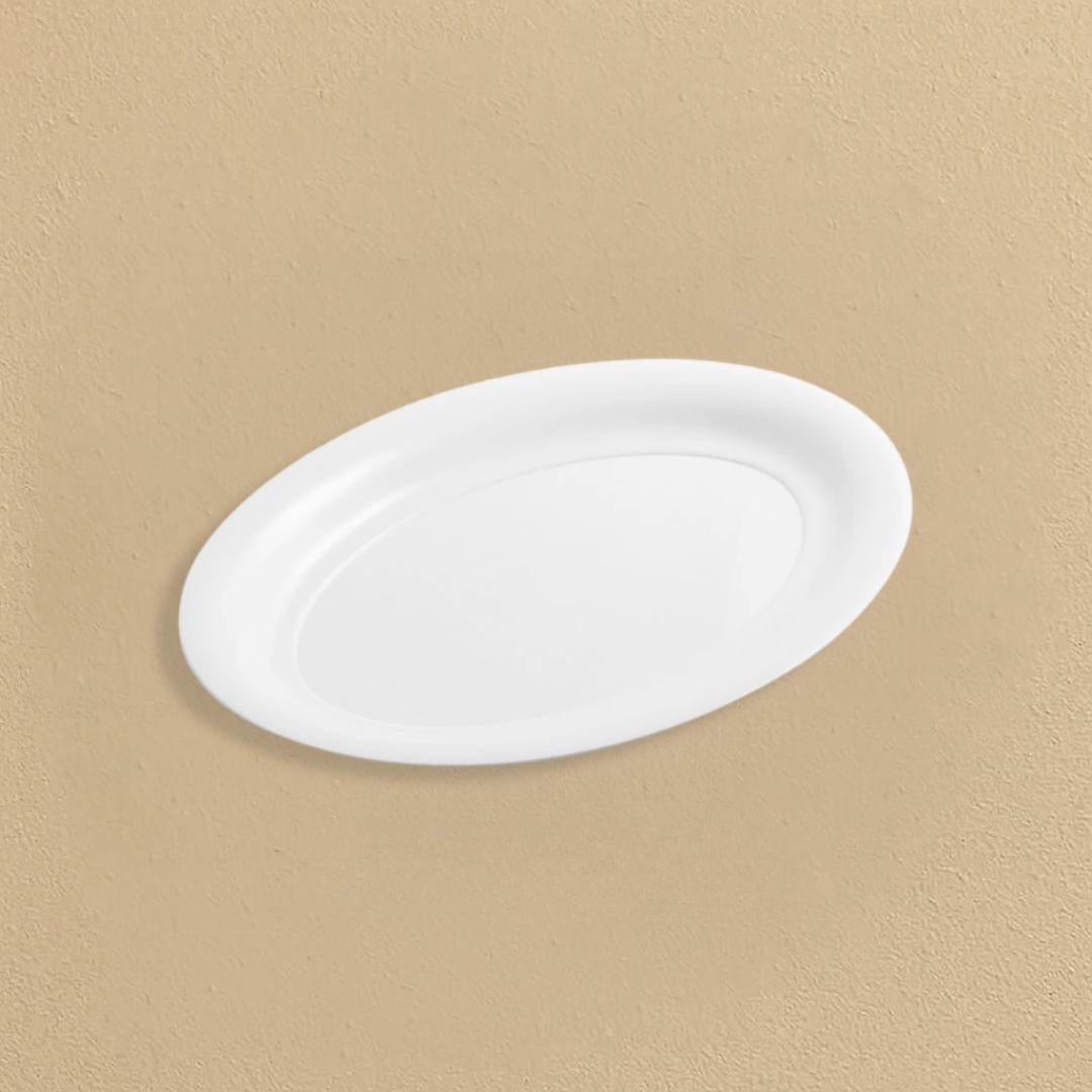Oval Serving Tray White
