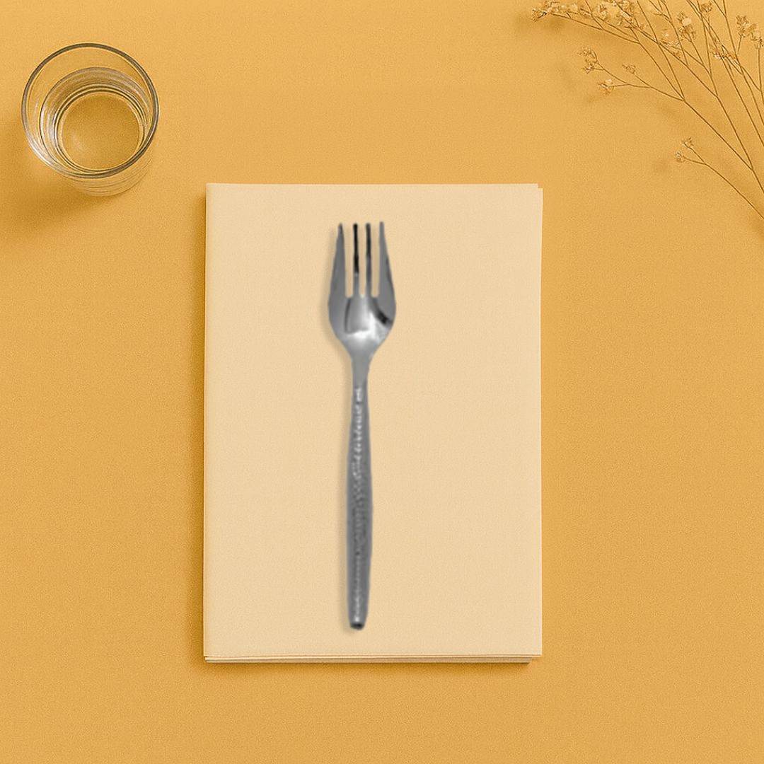 Silver Hammered Serving Fork