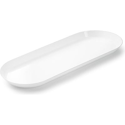 Decor Classic white rectangular plastic serving tray #Color_White