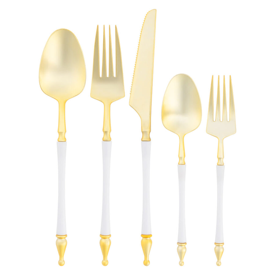 Majestic Flatware White/Gold - The Closeout Connection