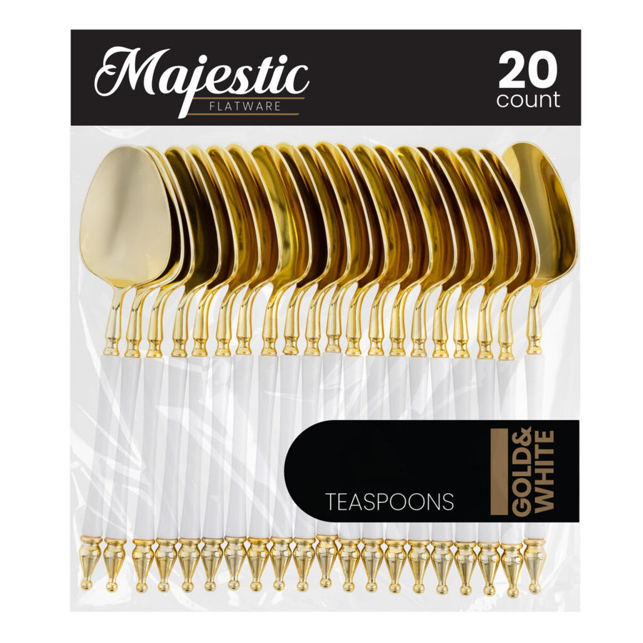 Majestic Flatware White/Gold - The Closeout Connection