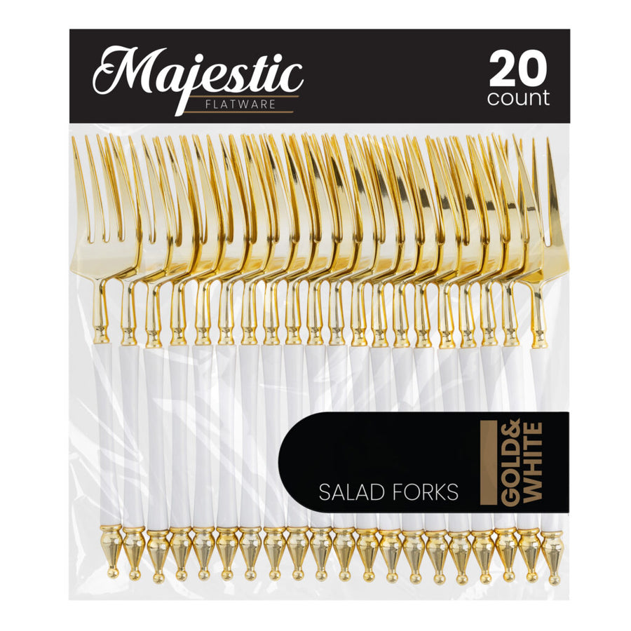 Majestic Flatware White/Gold - The Closeout Connection