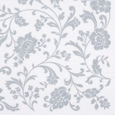 Arabesque White-Silver-White Decorative - 20 ct - The Closeout Connection