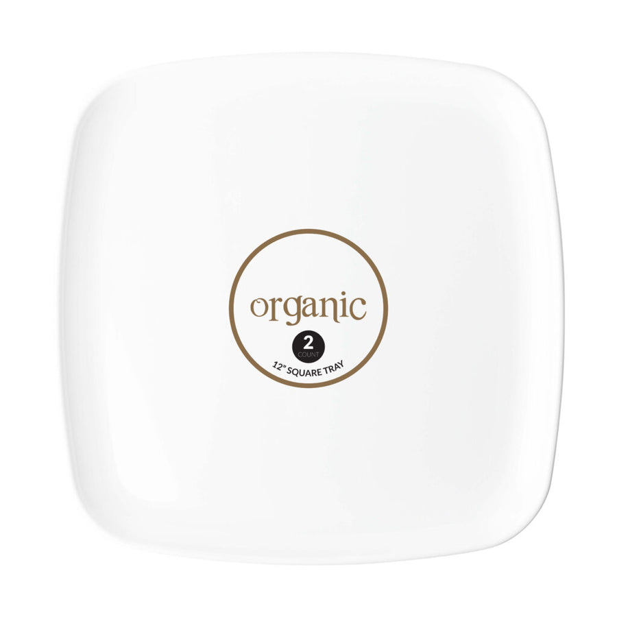Organic Square Tray- 2 Count - The Closeout Connection