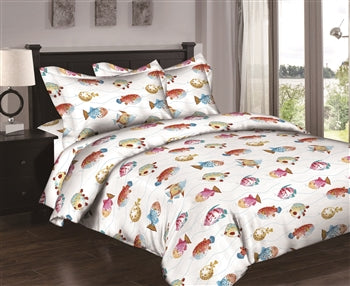 Fishing Fun 6PC Twin Bedding Set by Superior Linen - The Closeout Connection