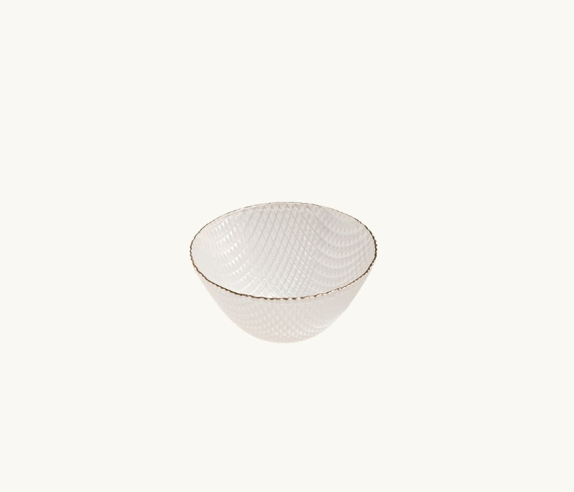 White Houndstooth Glass Dinnerware Collection