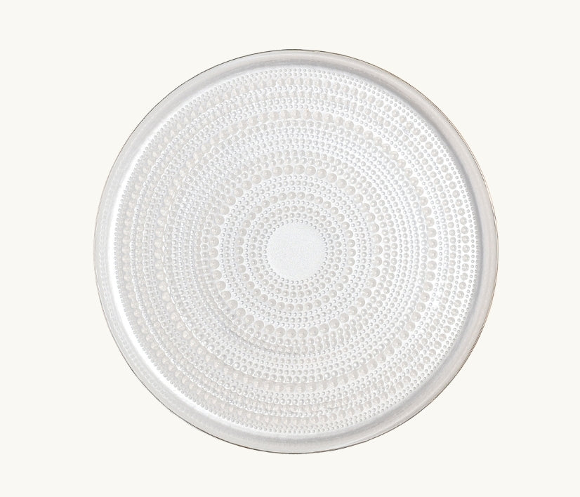 White Pearlized Beaded Glass Dinnerware Collection