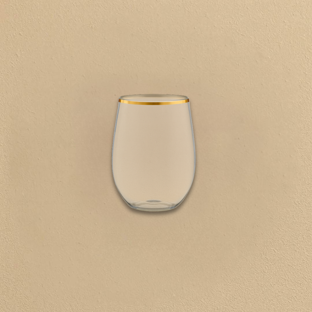 Wine Goblet Gold Rim