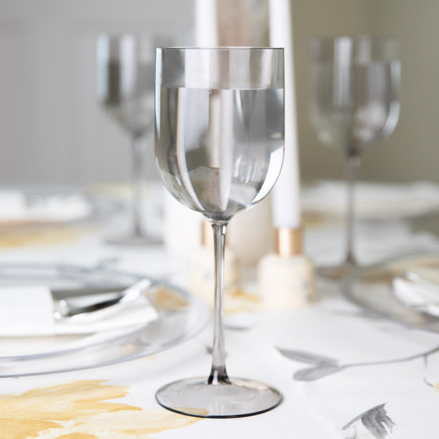 Wine Goblets Smokey Grey - 5 Count - The Closeout Connection