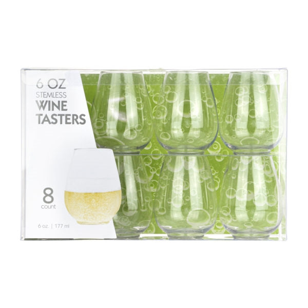 6oz Stemless Wine Tasters - 8 Count - The Closeout Connection