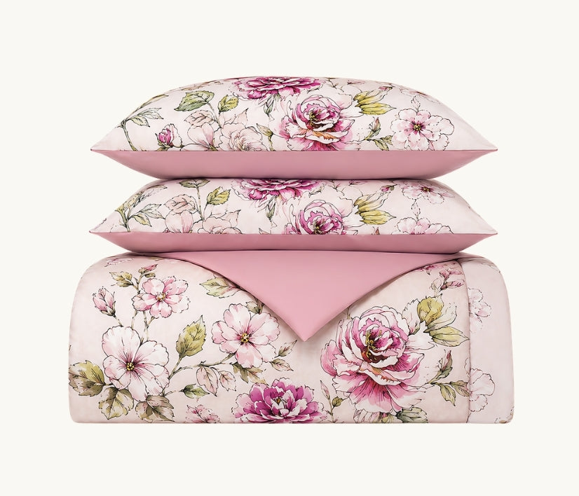 Blush Groove Bedding Set - 8 Piece