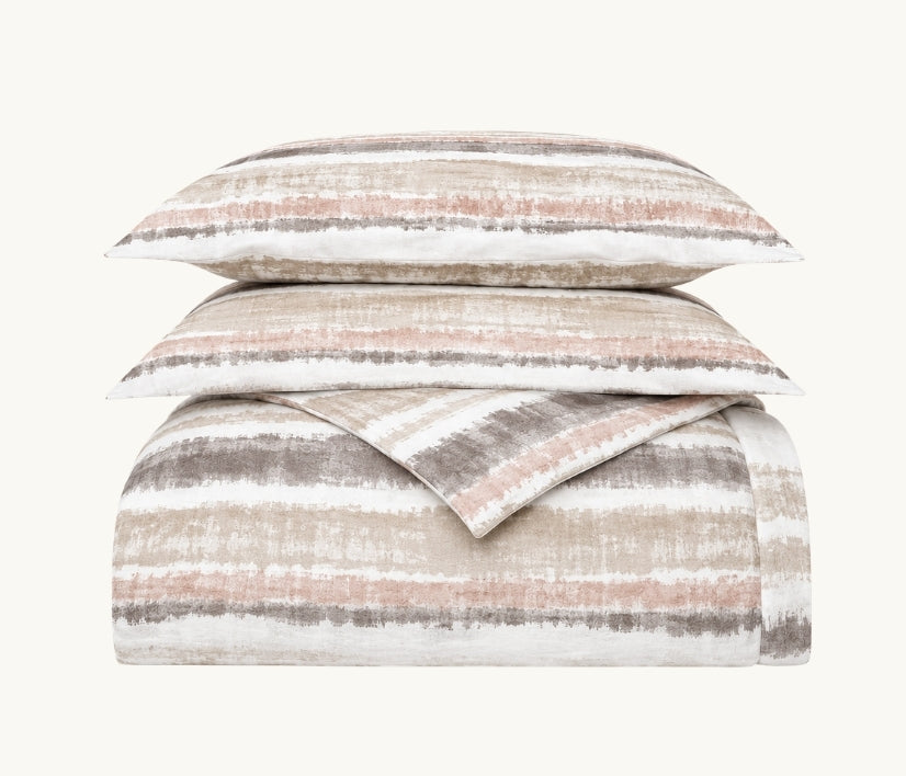 Luxe Meridian Beige/Pink Bedding Set - 8 Piece