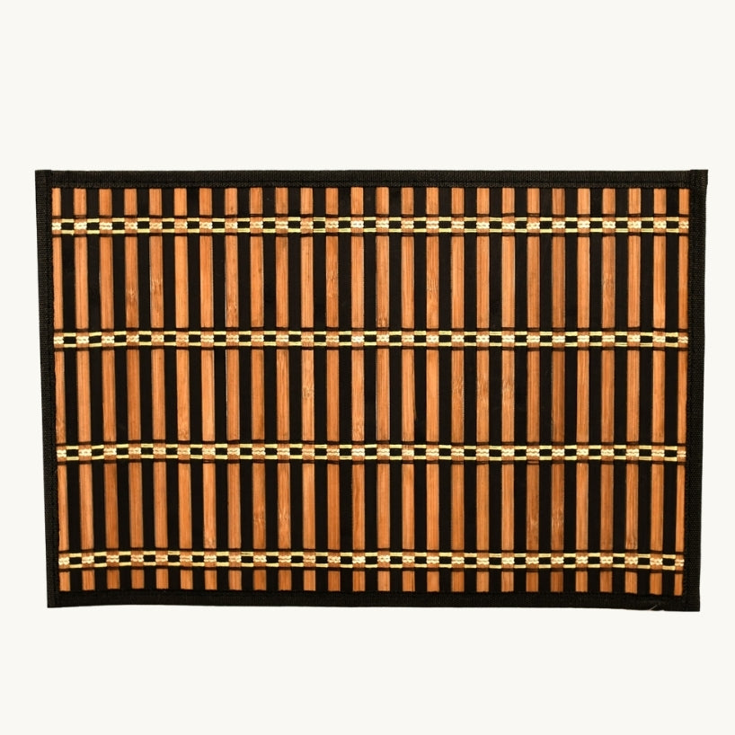 Bamboo Rectangular Placemat 17" x 12" 6 pack