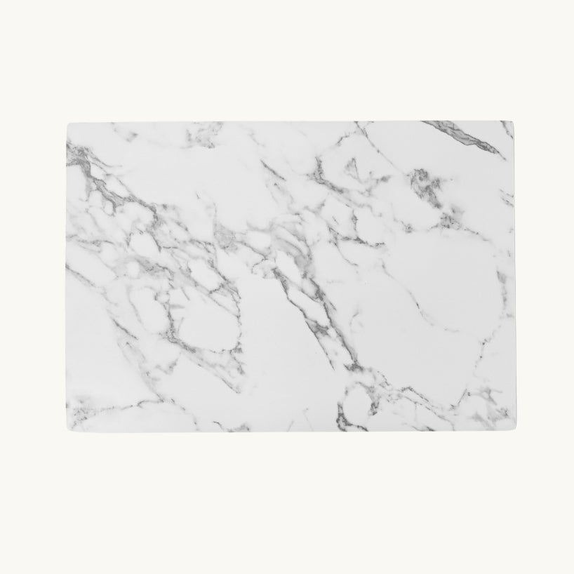 Vinyl Placemat Color White Marble