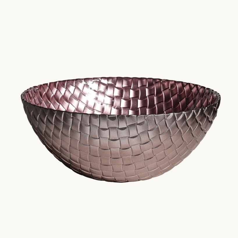 Purple Basket Weave Glass Dinnerware Collection