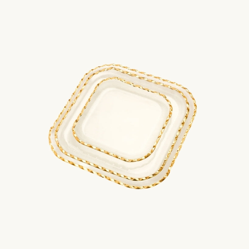 Square Glass Dinner Plate