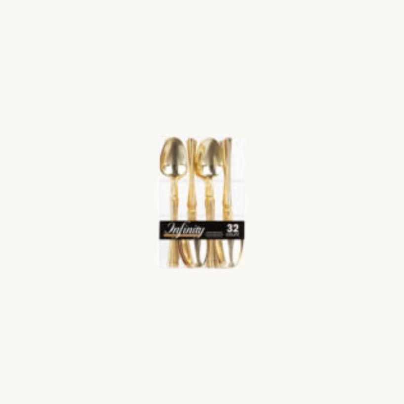 Infinity Flatware Gold Soup Spoons - 32 Count