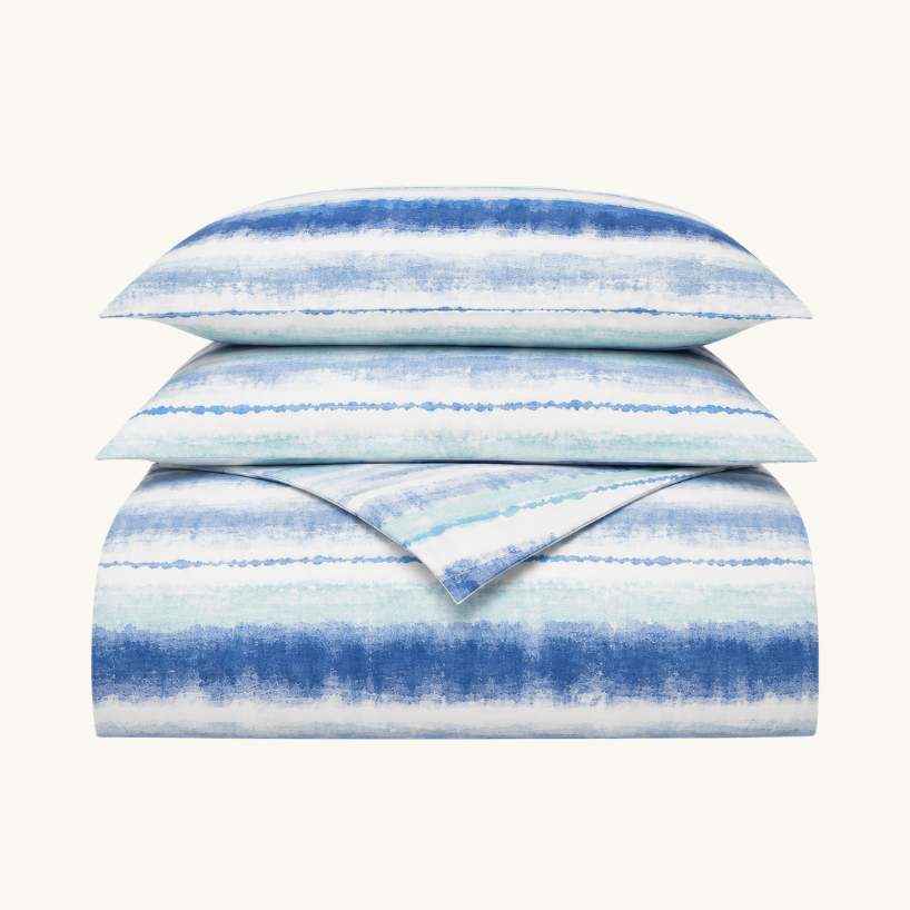 Luxe Meridian Blue Bedding Set - 6 Piece