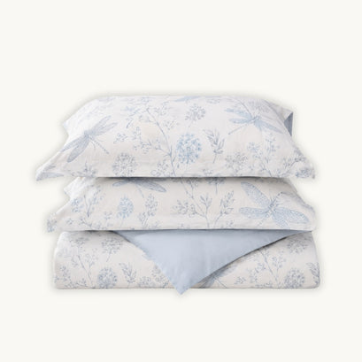 Luxe Dragonfly Garden Blue Bedding Set - 6 Piece