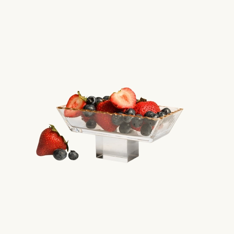 Monte Carlo Gold Rimmed Pedestal Dessert Boat 4 oz