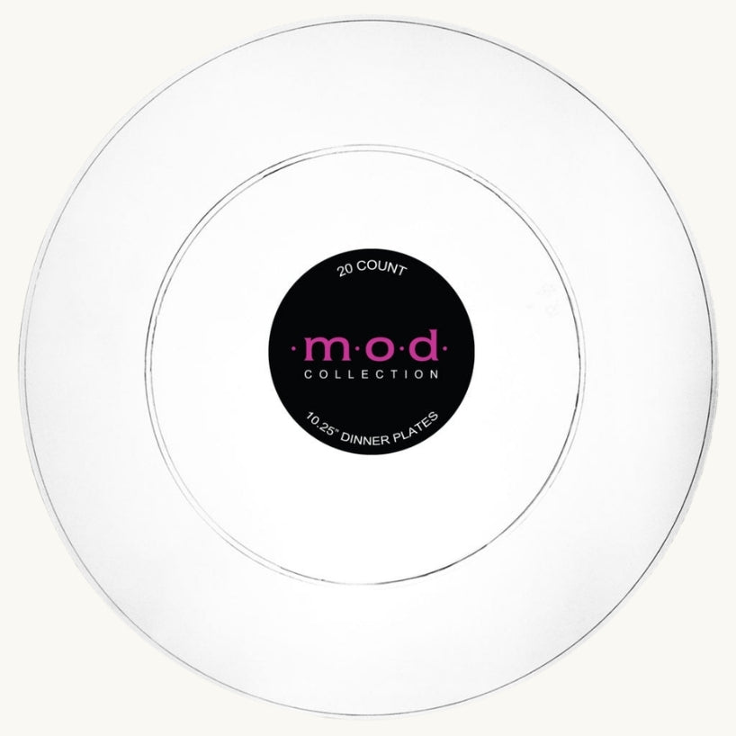 Mod Round Collection Plates & Bowls - 20 Count