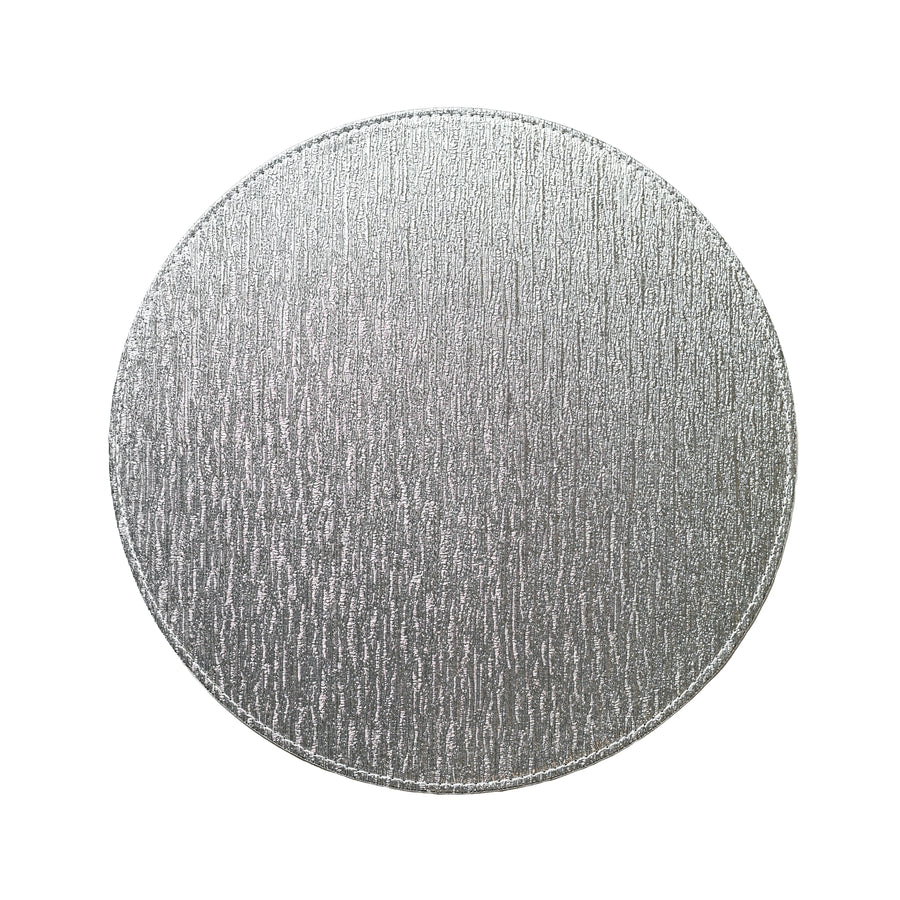 Silver Metallic Round Placemat - The Closeout Connection