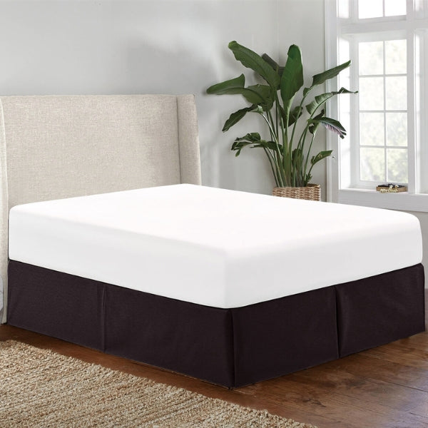 Davenport Black Pleated Dust Ruffle - The Closeout Connection