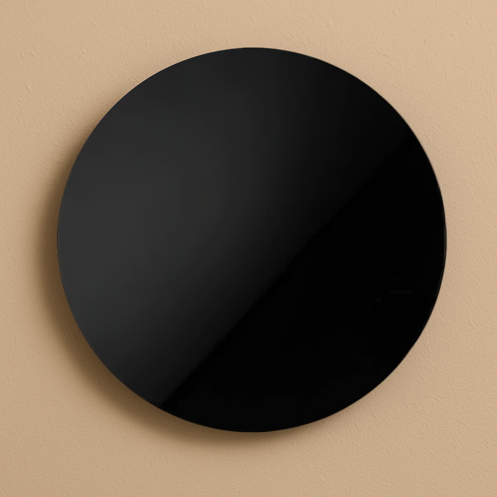Decor Black Round Mirror Charger